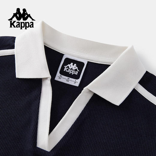 Kappa卡帕背靠背运动短袖t恤女夏季新款休闲短款polo衫半袖衫上衣K0F42PD01 商品图2