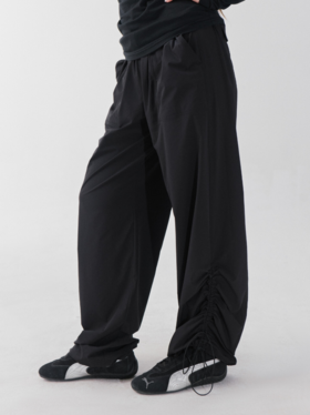 CryingCenter 降落伞抽绳训练运动薄款春夏轻便直筒长裤 哭喊中心