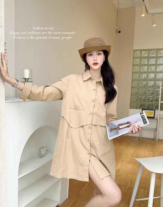 325182#中长款风衣外套 商品图0