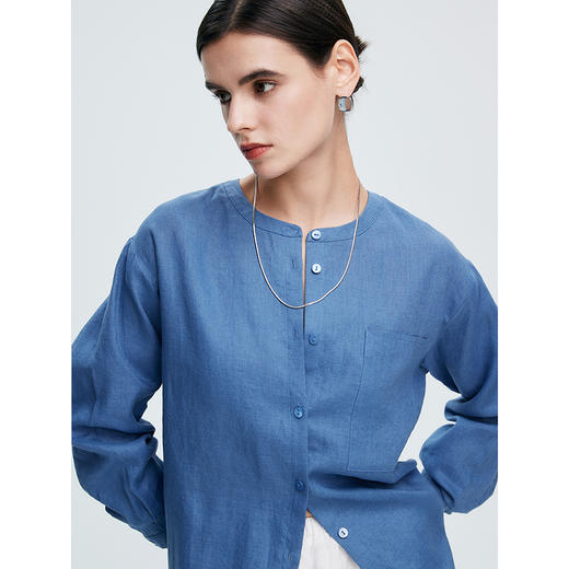 棉仓363604014-初棉宽松长袖衬衫 商品图2