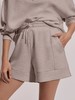 Varley - Atrium High Rise Short 4.5 - Taupe Marl - 女装 - 短裤 - 灰褐色 商品缩略图0