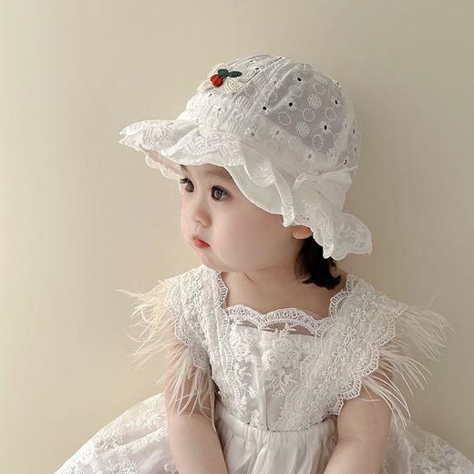 婴儿帽子春夏薄款遮阳帽百搭可爱遮阳渔夫帽男童女宝宝可调节盆帽 商品图1