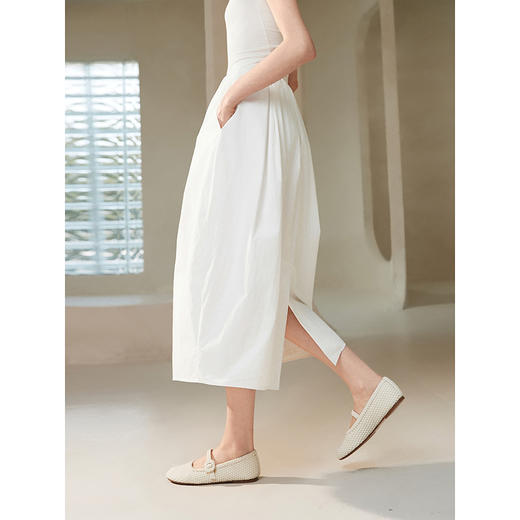 棉仓363617006-初棉立体捏褶花苞松紧半身裙 商品图2