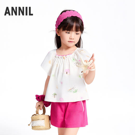 【实体店同款】女童短袖衬衣夏季新款安奈儿童装XG521710 商品图0