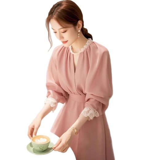 韩系蕾丝花边连衣裙海边度假2025年春季新款流行女装多巴胺裙子 商品图4