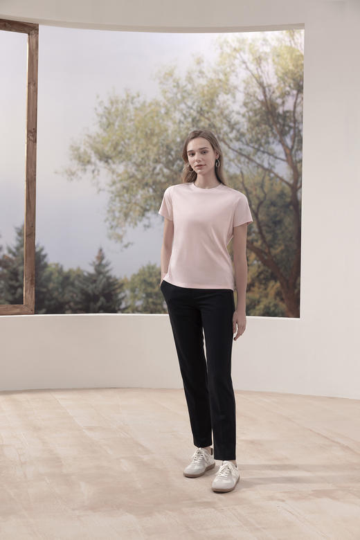 佐丹奴女装25年新款液氨纯棉短袖T恤衫05325217 商品图8