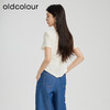 oldcolour夏季新款纯色简约百搭通勤休闲短袖套头上衣女Q280107A1 商品缩略图4