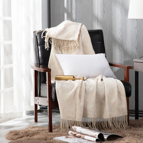 【会员积分兑换】兰德Lund提花多用毯-杏