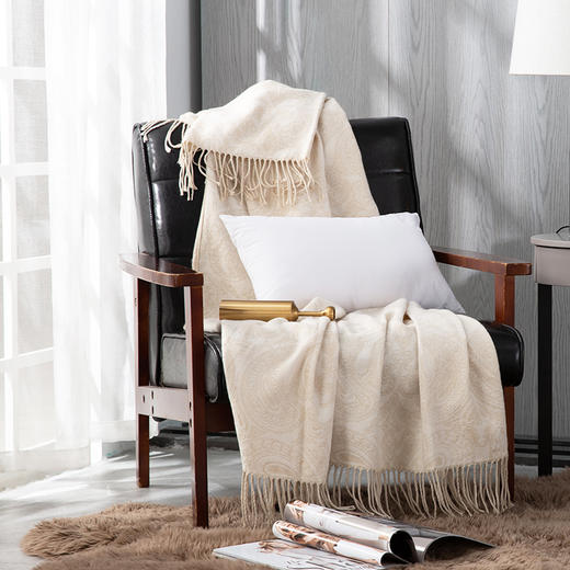 兰德Lund提花多用毯-杏 商品图0