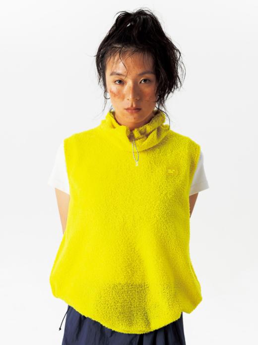 CryingCenter 雪花绒可收下摆高领马甲 哭喊中心 商品图5