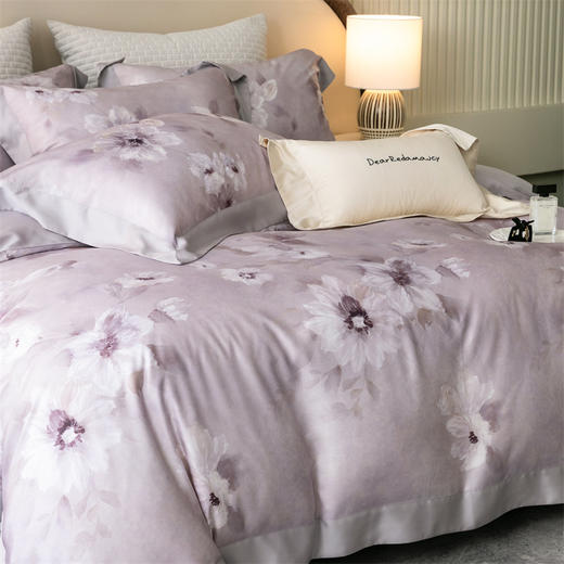 自然醒60支奥地利进口LF级天丝印花四件套100%莱赛尔床单被套枕套床上用品夏季金太阳套件礼盒装KY 商品图4