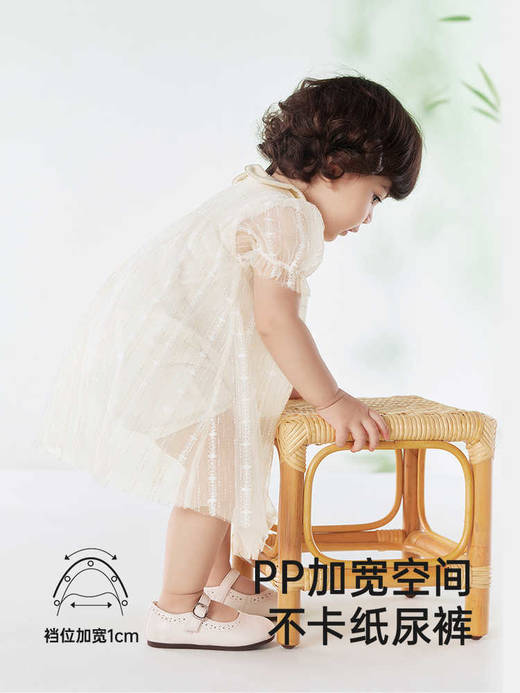 英氏婴儿衣服夏季透气女童连体衣月亮裆25款爬服裙蛤YRHBJ2R051A 商品图4