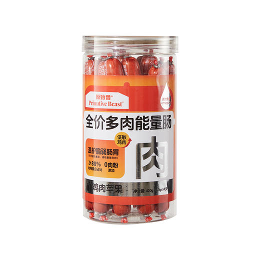 原始兽全价多肉 能量肠 火腿肠30g*14支 鸡肉牛肉配方 犬猫通用 仅线下门店、美团可售 商品图1