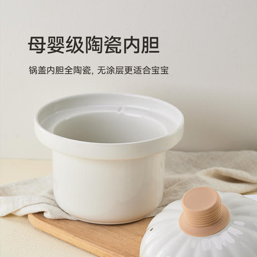 【小家电】浦利顿电炖锅婴儿辅食锅电炖盅宝宝bb煲煮粥全自动家用陶瓷煲汤锅 0.5L 南瓜煲PLD-DG10A HF 商品图3