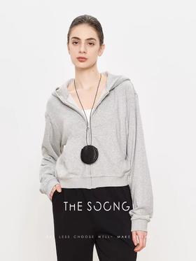 THESOONG"时髦不费力"100%长绒棉肤感休闲连帽外套HBWT6566