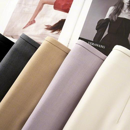 丁摩 春款气质垂顺高级感半身裙西装质感百搭短款韩版开叉纯色5ZF-859 商品图3