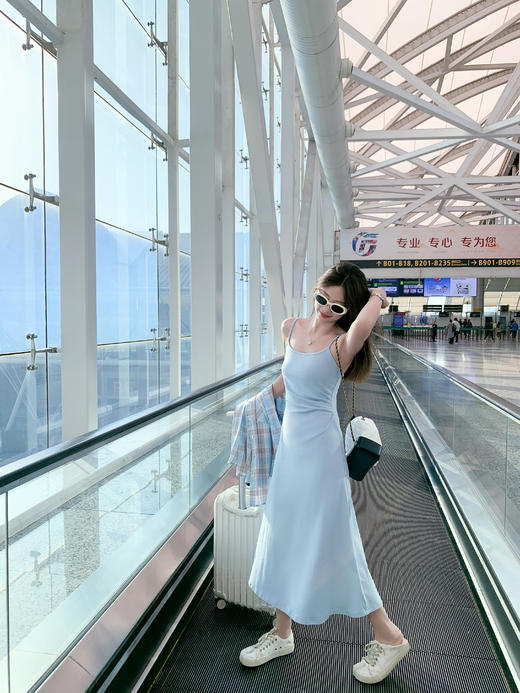 【169元任选2件】最后一波现货！蓝色吊带裙 蓝色格子衬衫 商品图7