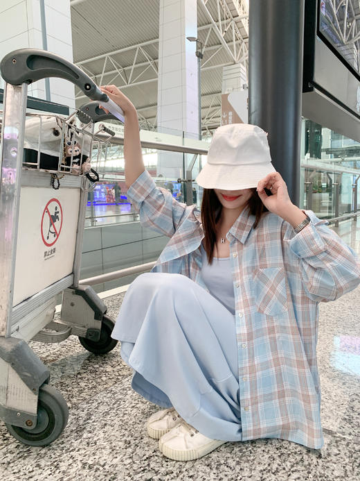 【169元任选2件】最后一波现货！蓝色吊带裙 蓝色格子衬衫 商品图11