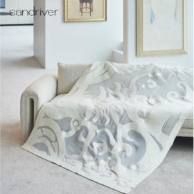 纯手工擀毡羊绒剪花围巾SJS96P710N