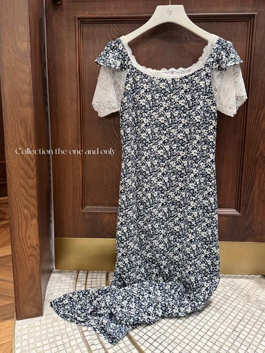 极其稀有孤品 | 暗涌 审美定格于此 蕾丝花朵两件套美cry连衣裙 蓝白花朵 商品图2