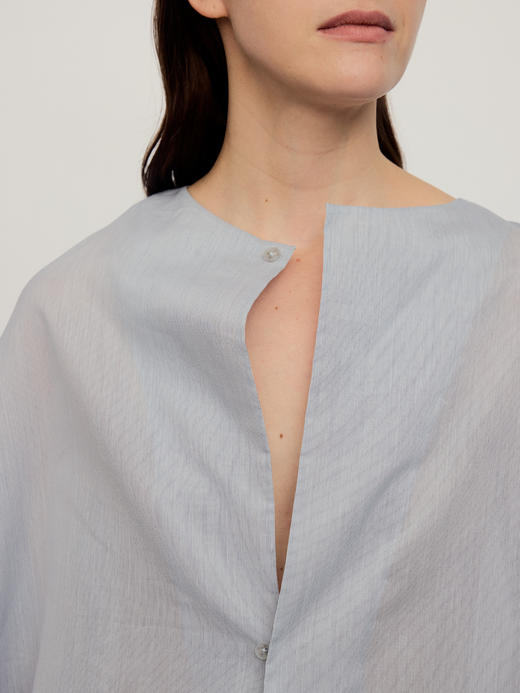 Ruohan 条纹丝绵斗篷 商品图5