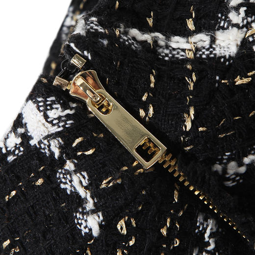 RSG郭培成衣品牌原创设计粗花呢双开衩荷叶边半身包臀裙 商品图2