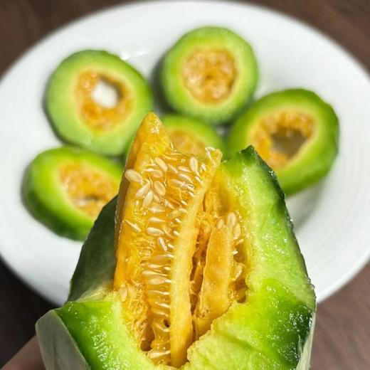 石家庄优选仓库速达，蜜小胖甜瓜，清脆爽口，香酥脆甜，瓜香四溢！净重5.5斤礼盒装 商品图3