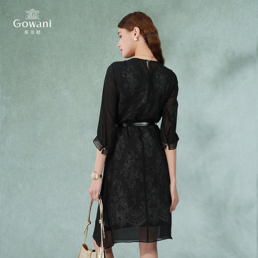 乔万尼真丝桑蚕丝连衣裙法式收腰夏季新款EI2E717 商品图4