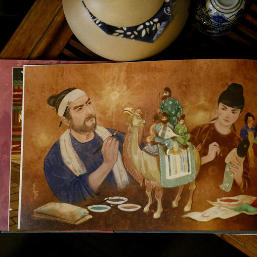 《绘长安》限量珍藏礼盒 | 随书附赠：“霓裳羽衣”桌垫一张，“凤求凰”团扇一把 商品图6