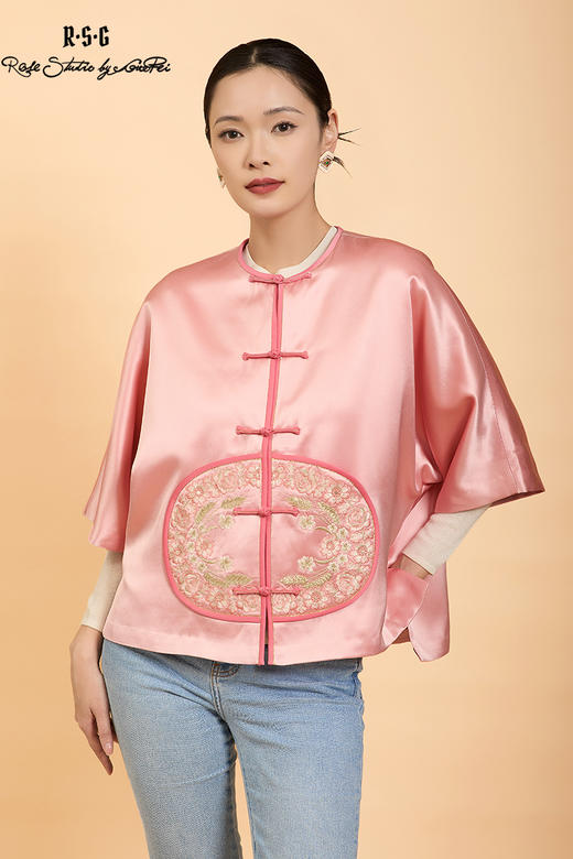 东方境X郭培联名系列：轻高定圆盘刺绣棉服 商品图5