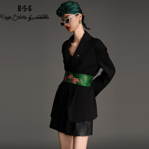 RSG2023郭培成衣品牌国风复古刺绣宽腰封 商品图2