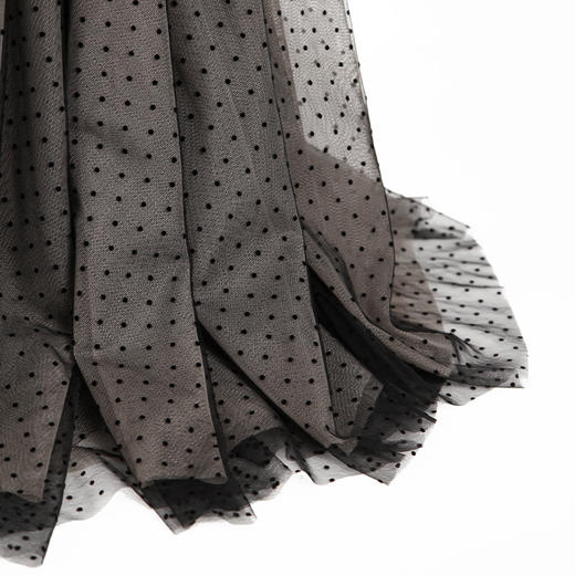 RSG郭培成衣品牌原创设春夏刺绣网纱百褶中长裙 商品图3