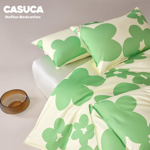 CASUCA 绣球花超柔全棉四件套蚕丝蛋白长绒棉50支春夏母婴级 商品图0