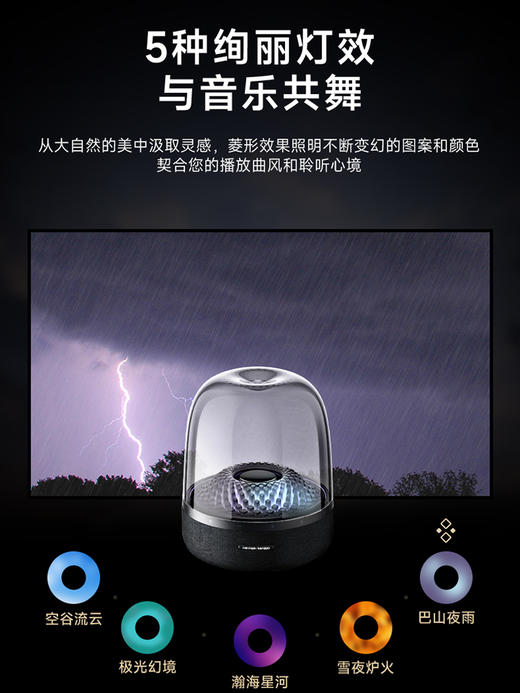 Harman/Kardon 哈曼卡顿 琉璃 四代 无线蓝牙音箱灯光家用桌面礼物音响 商品图1