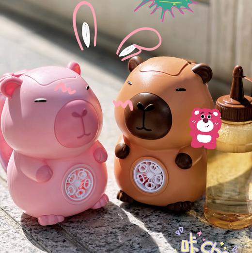 携子乐泡泡机儿童手持电动棒婴幼儿女男孩网红卡皮巴拉玩具公仔 商品图0