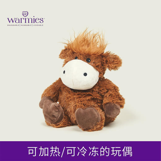 英国warmies 小小高地牛安抚玩偶公仔送礼毛绒可加热抱枕 商品图0