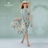 乔万尼新款印花清凉无袖裙中长款收腰连衣裙ET2E320 商品缩略图3
