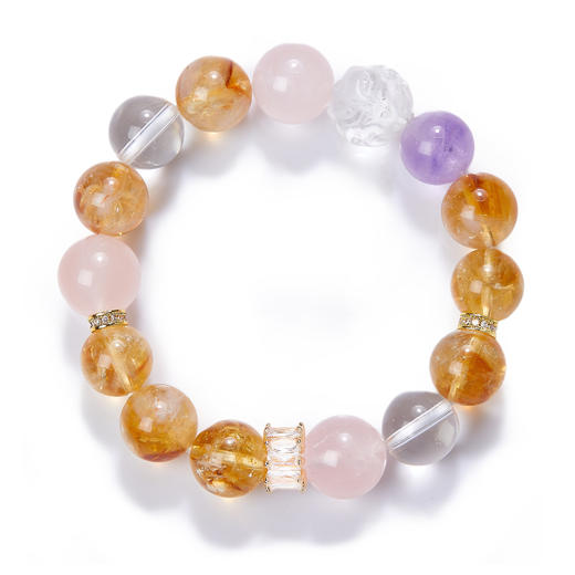 【美人精选】乘风2025✖️ISME【爱情美满多财多福】黄水晶多宝手串小众轻奢高级感转运珠手链女款 商品图3