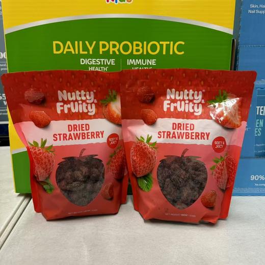 到手价169元 Nutty  Fruity美国老牌新出的非常韧劲草莓干510克 美国代购，无中文标签，介意慎拍 商品图1