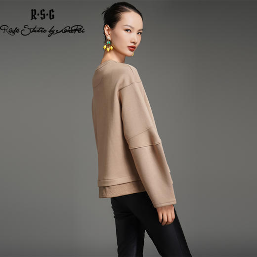 RSG郭培成衣品牌浮雕质感芙蓉花装饰设计感新中式卫衣 商品图2