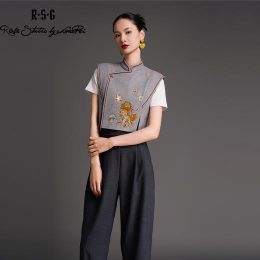 RSG2023早秋新中式醒狮滚绣球重工刺绣套装 商品图0