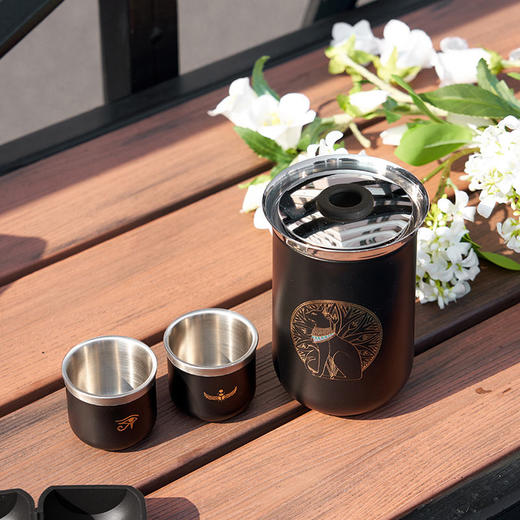 大英博物馆 盖亚·安德森猫系列 便携旅行保温快客杯 茶具套装 商品图1