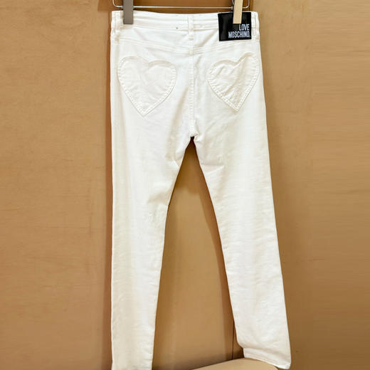 LOVE MOSCHINO 莫斯奇诺 女生徽标标签休闲裤 白色 CZWQ40 400S 3226 A00 商品图1