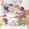 蜡笔小新求婚订婚蛋糕 商品缩略图2