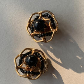 美国1950s串珠耳夹