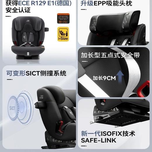 （联系微信客服报价）britax宝得适儿童安全座椅百变骑士pro/ isize认证isofix9月-12岁 商品图2