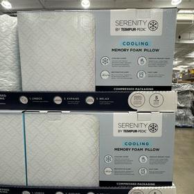 到手价349元 Serenity豪华枕头1个装 记忆绵枕头 尺寸：61x41cm  美国代购，无中文标签，介意慎拍
