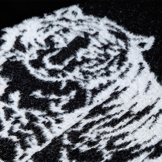 RSG郭培成衣品牌原创圆领荷叶边老虎图案套头长袖毛衣上衣 商品图2