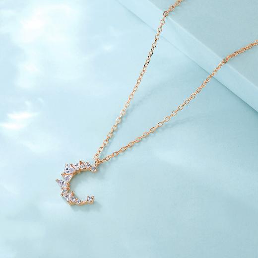 Winy925银月下美人项链玫瑰金色 商品图7