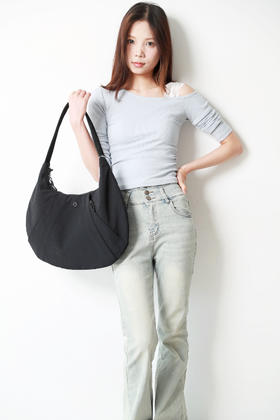 10L大容量可颂包，瑜伽多功能包。户外拉链闭合单肩牛角包C040288